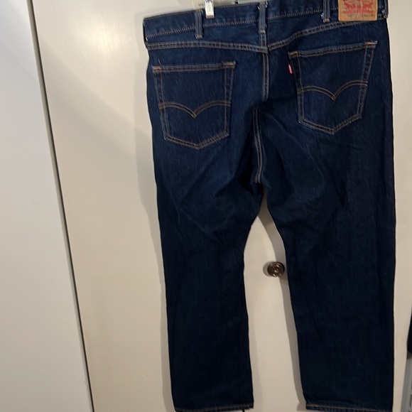 Levi 505 Jeans Size 42/30 Dark Blue Denim - Picture 7 of 7